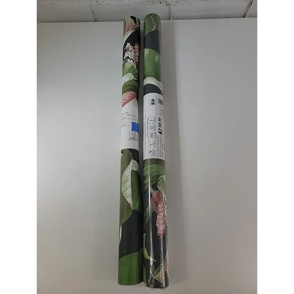 York Tropics Banana Leaf Wallcovering AT7071 Prepasted Approx. 80 Sq. Ft.